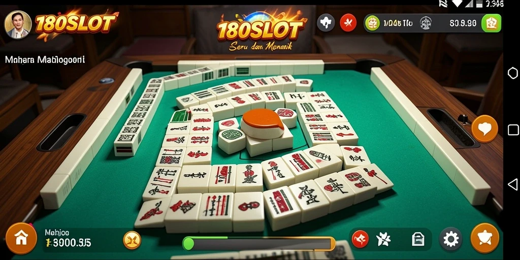 Tampilan gameplay seru di 180SLOT dengan Mahjong.