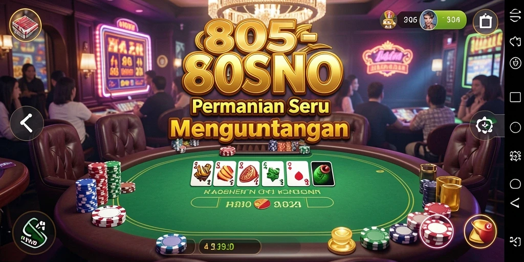 Tampilan gameplay menarik dengan berbagai pilihan permainan Kasino.