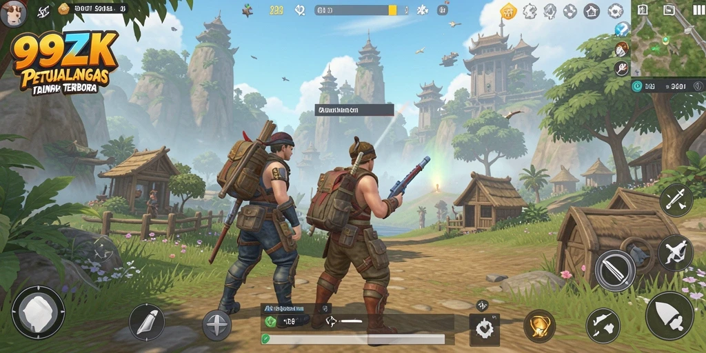 Tampilan gameplay 99ZK yang menakjubkan di dunia terbuka.
