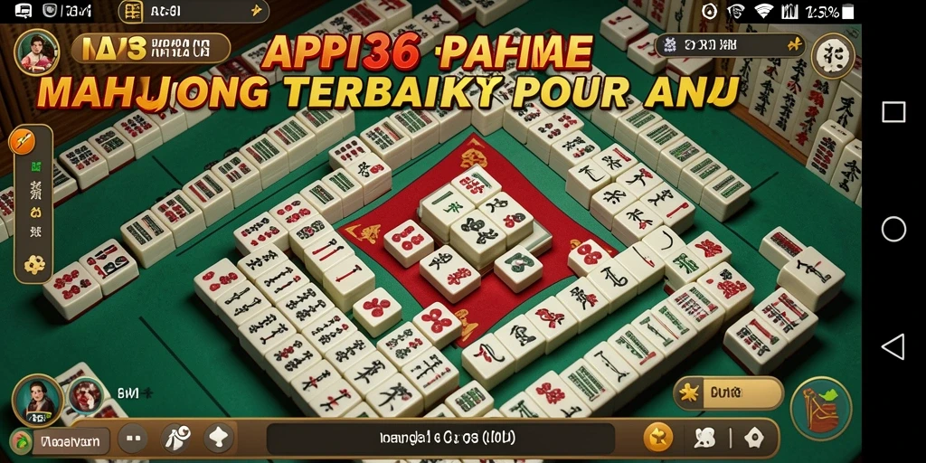 Screenshot gameplay permanian Mahjong yang menarik dan menantang.