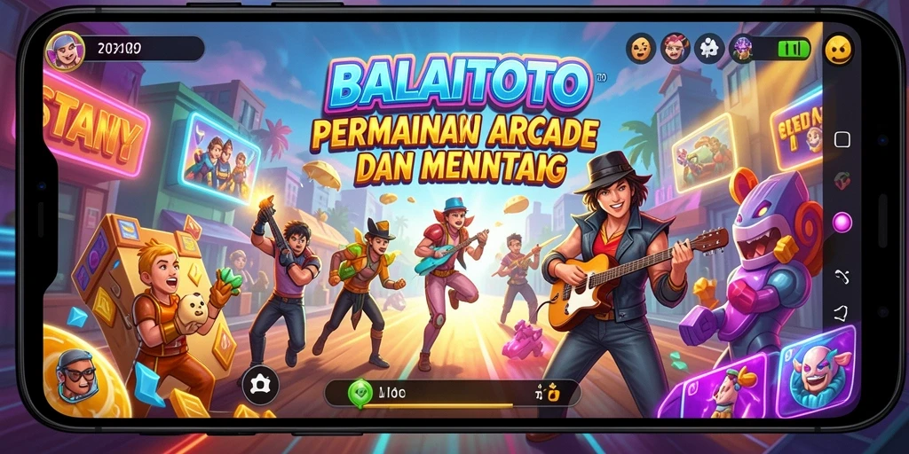 Screenshot utama BALAITOTO menampilkan gameplay seru di dunia arcade.