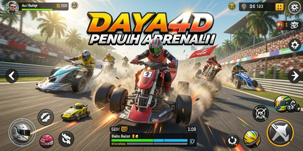 Tampilan gameplay balapan mendebarkan di DAYA4D.