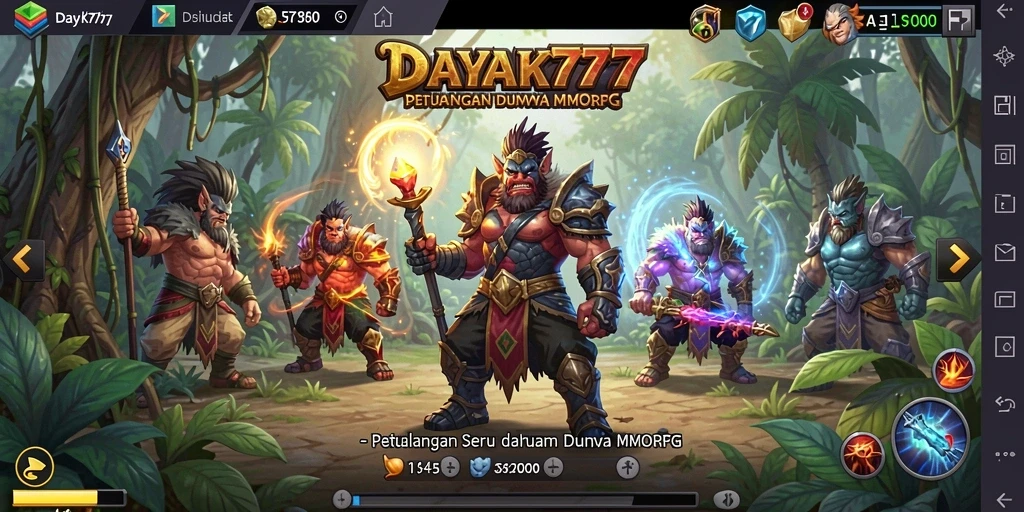 Tampilan gameplay <strong>DAYAK777</strong> yang mendebarkan dalam dunia petualangan MMORPG.