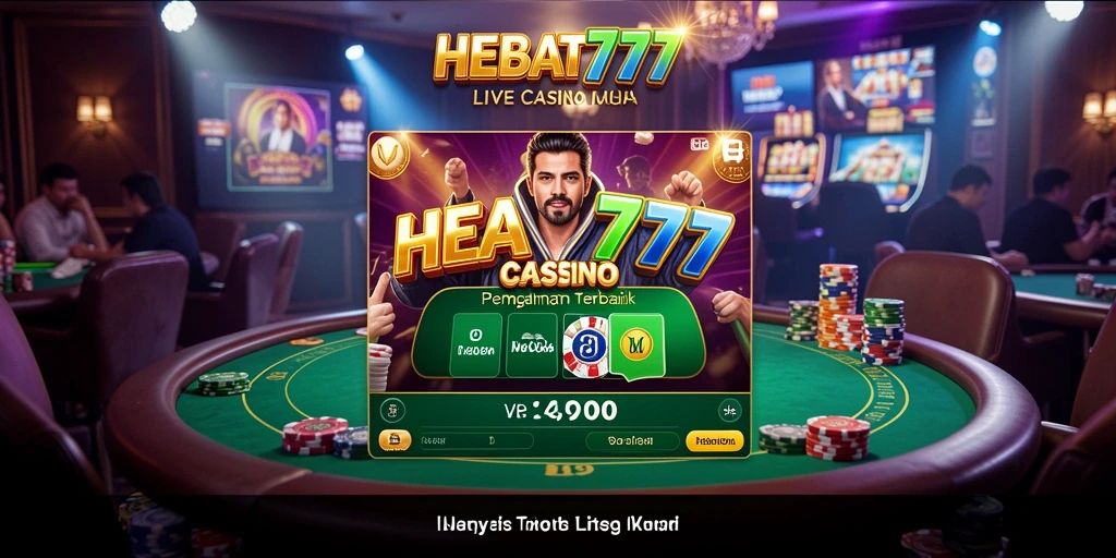 Tampilan gameplay Live Casino HEBAT777 yang mendebarkan dan interaktif.
