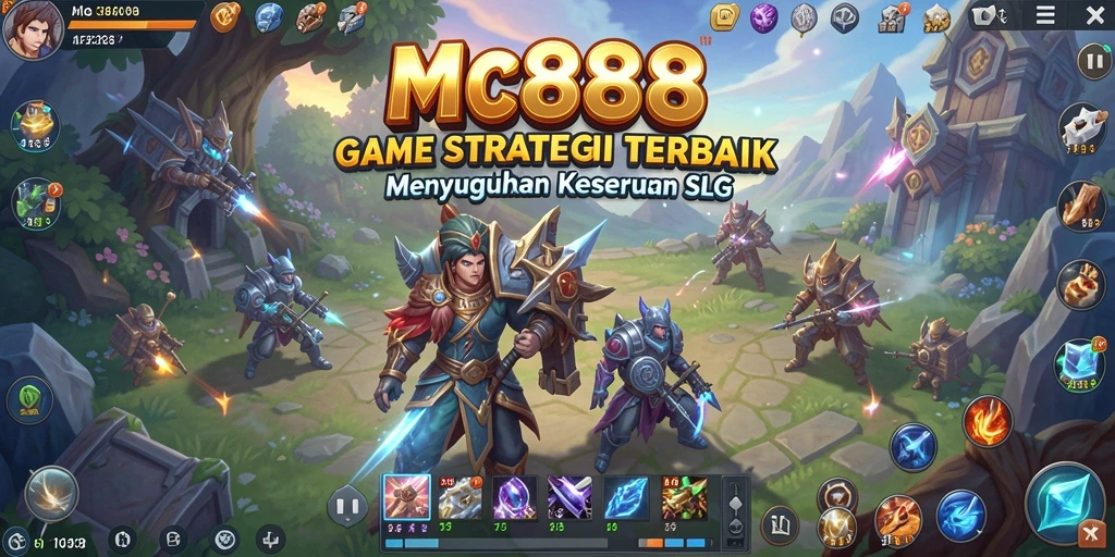 Tampilan gameplay menarik MC888 dengan pertempuran strategis yang intens.
