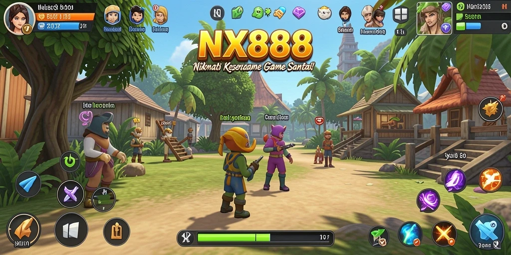 Tampilan gameplay NX888 yang menarik dan menyenangkan.