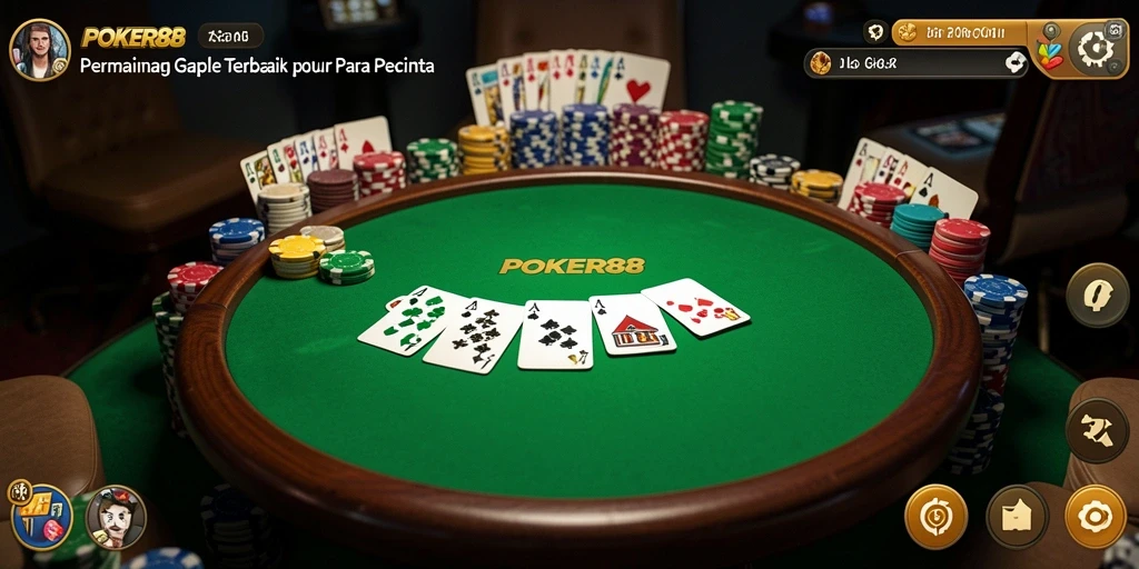 Tampilan gameplay seru POKER88 saat bermain Gaple.