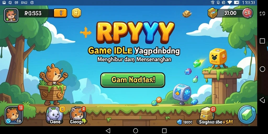 Screenshot utama RPYYY menunjukkan karakter yang sedang beraksi dalam mode idle.