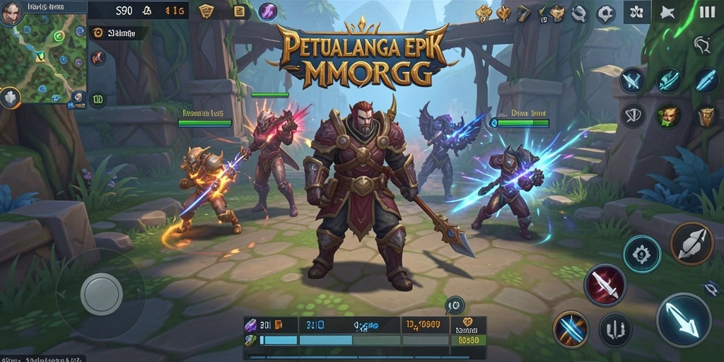 Tampilan gameplay S80 yang menampilkan pertarungan seru di dunia MMORPG.